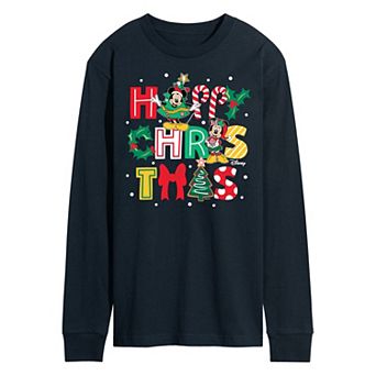 Disney's Men's Happy Christmas Icons Long-sleeved Tee