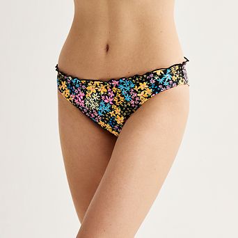 Juniors' Ninety-Nine° Lettuce Edge Swim Bottoms