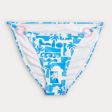 Juniors' Ninety-Nine° Ring Bikini Swim Bottoms