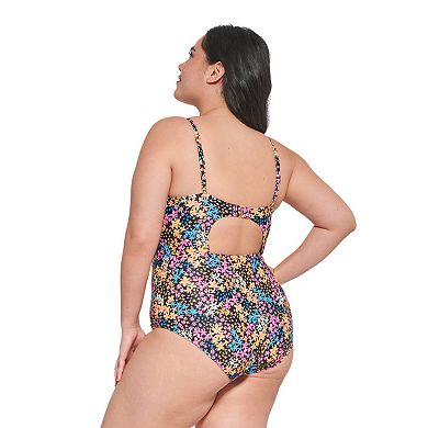 Juniors' Plus Size Ninety-Nine° V-Wire One-Piece Swimsuit