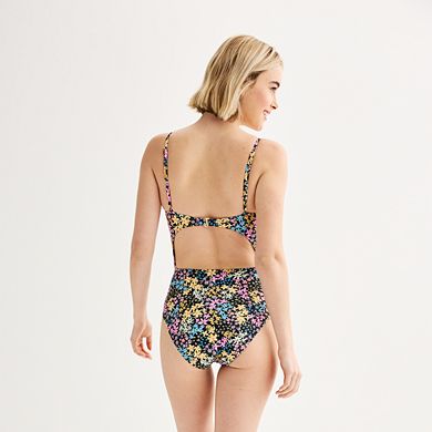 Juniors' Ninety-Nine° V-Wire One-Piece Swimsuit