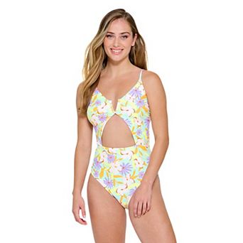 Juniors' Ninety-Nine° V-Wire One-Piece Swimsuit