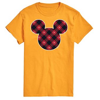 Disney's Mickey Mouse Men's Silhouette Plaid Fill Graphic Tee