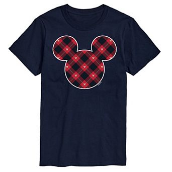 Disney's Mickey Mouse Men's Silhouette Plaid Fill Graphic Tee