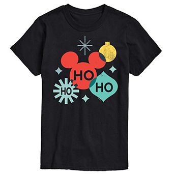 Disney's Mickey Mouse Men's Holiday Ho Ho Ho Shapes Graphic Tee