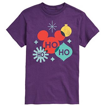 Disney's Mickey Mouse Men's Holiday Ho Ho Ho Shapes Graphic Tee