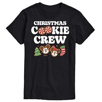 Disney's Mickey & Minnie Mouse Men's Christmas Cookie Crew Graphic Tee