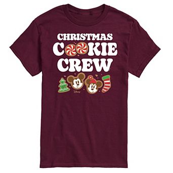 Disney's Mickey & Minnie Mouse Men's Christmas Cookie Crew Graphic Tee