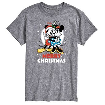 Disney's Mickey & Minnie Mouse Men's Merry Christmas Graphic Tee