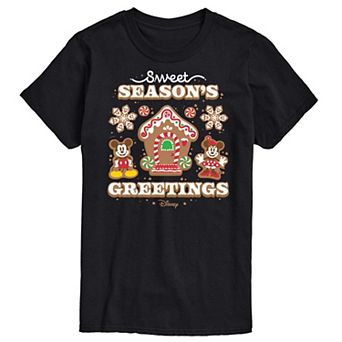 Disney's Mickey & Minnie Mouse Men's Sweet Seasons Greetings Graphic Tee