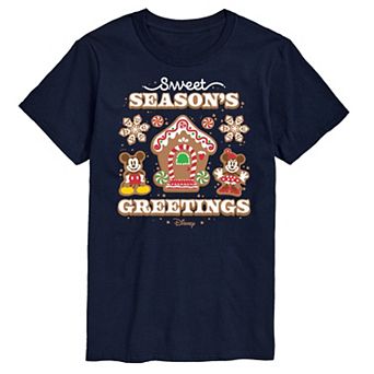 Disney's Mickey & Minnie Mouse Men's Sweet Seasons Greetings Graphic Tee