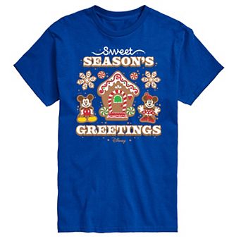 Disney's Mickey & Minnie Mouse Men's Sweet Seasons Greetings Graphic Tee
