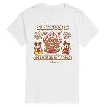 Disney's Mickey & Minnie Mouse Men's Sweet Seasons Greetings Graphic Tee