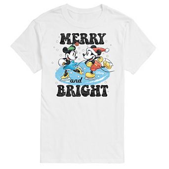 Disney's Mickey & Minnie Mouse Men's Merry And Bright Graphic Tee