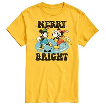 Disney's Mickey & Minnie Mouse Men's Merry And Bright Graphic Tee