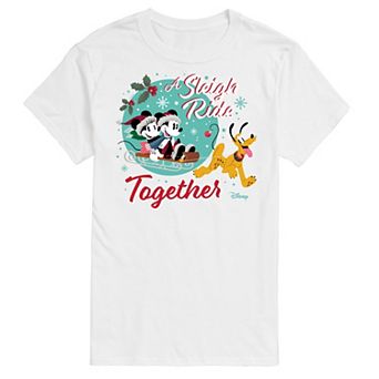 Disney's Mickey Mouse & Friends Men's Sleigh A Ride Together Graphic Tee