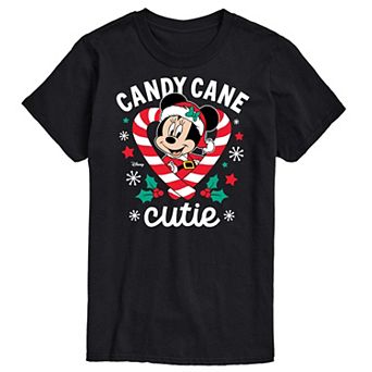 Disney's Minnie Mouse Men's Candy Cane Cutie Graphic Tee