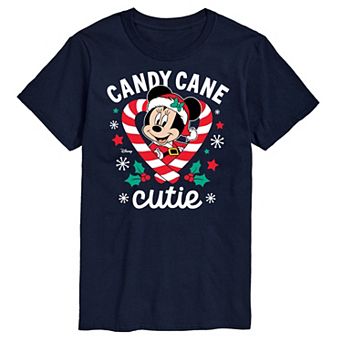 Disney's Minnie Mouse Men's Candy Cane Cutie Graphic Tee