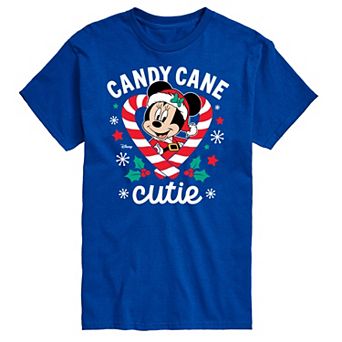 Disney's Minnie Mouse Men's Candy Cane Cutie Graphic Tee