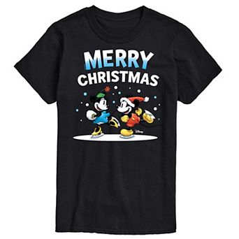 Disney's Mickey & Minnie Mouse Men's Merry Christmas Graphic Tee