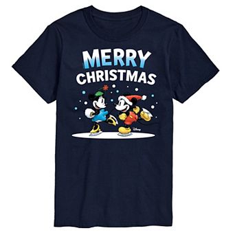 Disney's Mickey & Minnie Mouse Men's Merry Christmas Graphic Tee