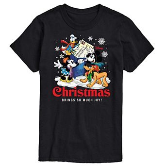 Disney's Mickey Mouse & Friends Men's Christmas Brings So Much Joy Graphic Tee