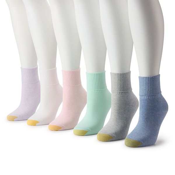 Women's GOLDTOE® 6-Pack Turn Cuff Socks