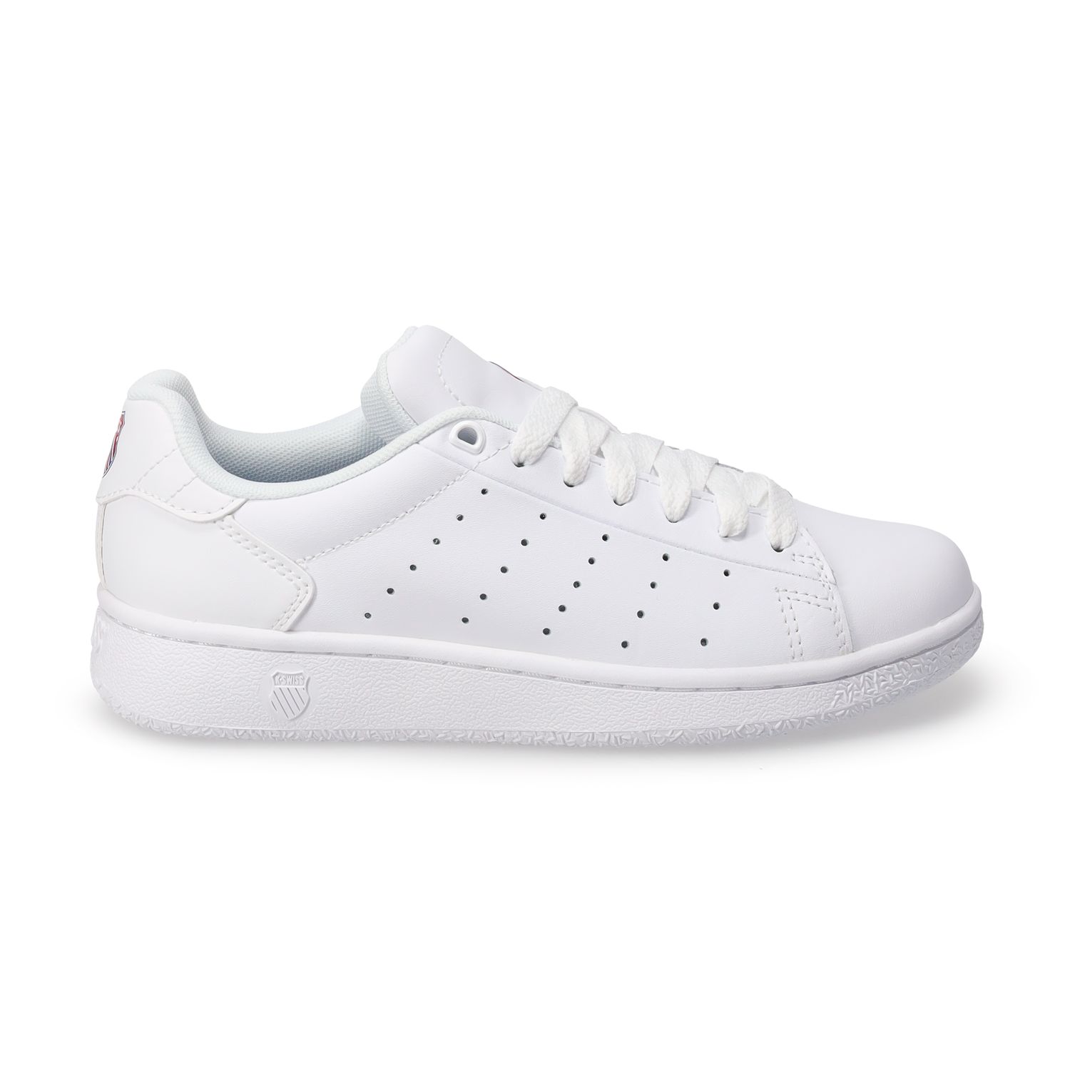 thumbnail image 2 of K Swiss Classic All Black Leather Toddler Sneakers - Low Top, Laces, Sizes 2-9 2 of 6
