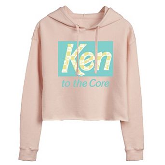 Juniors' Barbie Ken To The Core Cropped Graphic Hoodie