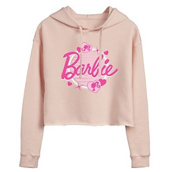 Juniors' Barbie Glam Cropped Graphic Hoodie