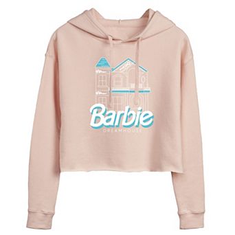 Juniors' Barbie Dreamhouse Cropped Graphic Hoodie