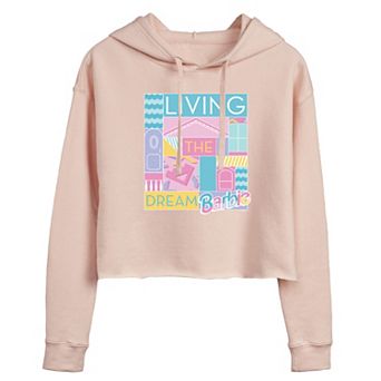Juniors' Barbie Living The Dream Cropped Graphic Hoodie