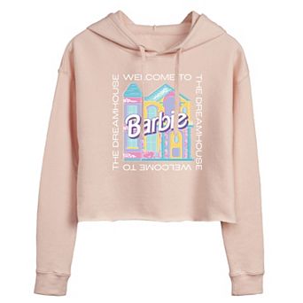 Juniors' Barbie Dreamhouse Cropped Graphic Hoodie