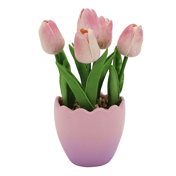 Celebrate Together™ Easter Pink Ceramic Egg Botanical Table Decor