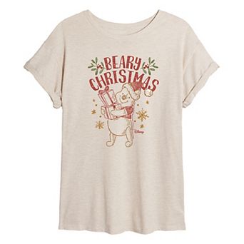 Disney's Winnie The Pooh Women's Beary Christmas Tee