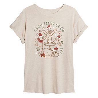 Disney's Winnie The Pooh Women's Christmas Crew Tee