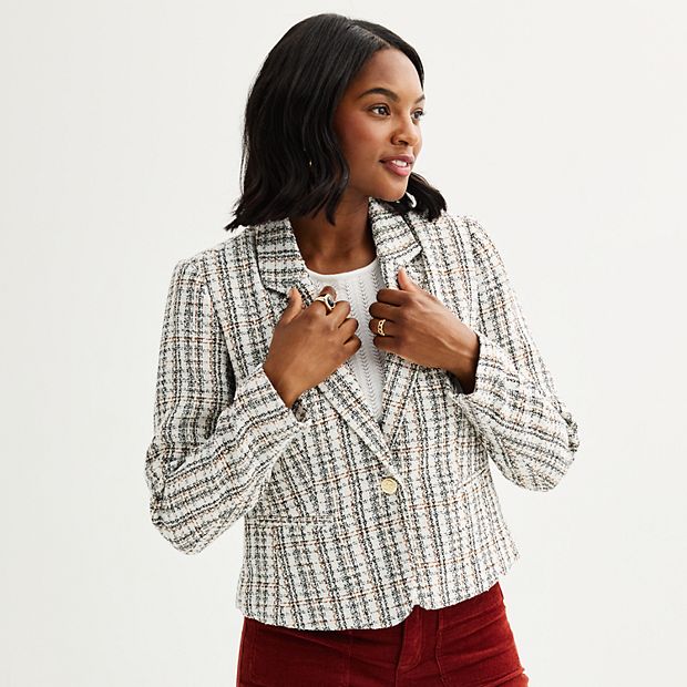 Boucle blazer womens sale