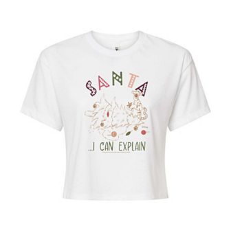 Disney's Winnie The Pooh Women's Santa I Can Explain Tee