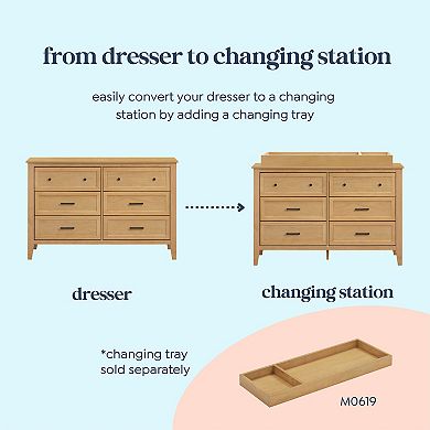 DaVinci Sawyer Farmhouse 6-Drawer Dresser & Changing Table