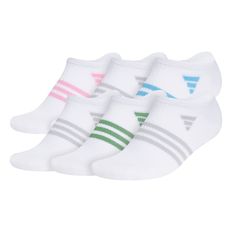 Women's adidas Superlite 3.0 6-Pack No Show Socks, Size: 5-10, Gray