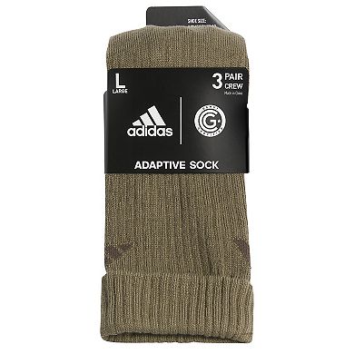 Unisex adidas Adaptive 3-Pack Monochrome Crew Socks