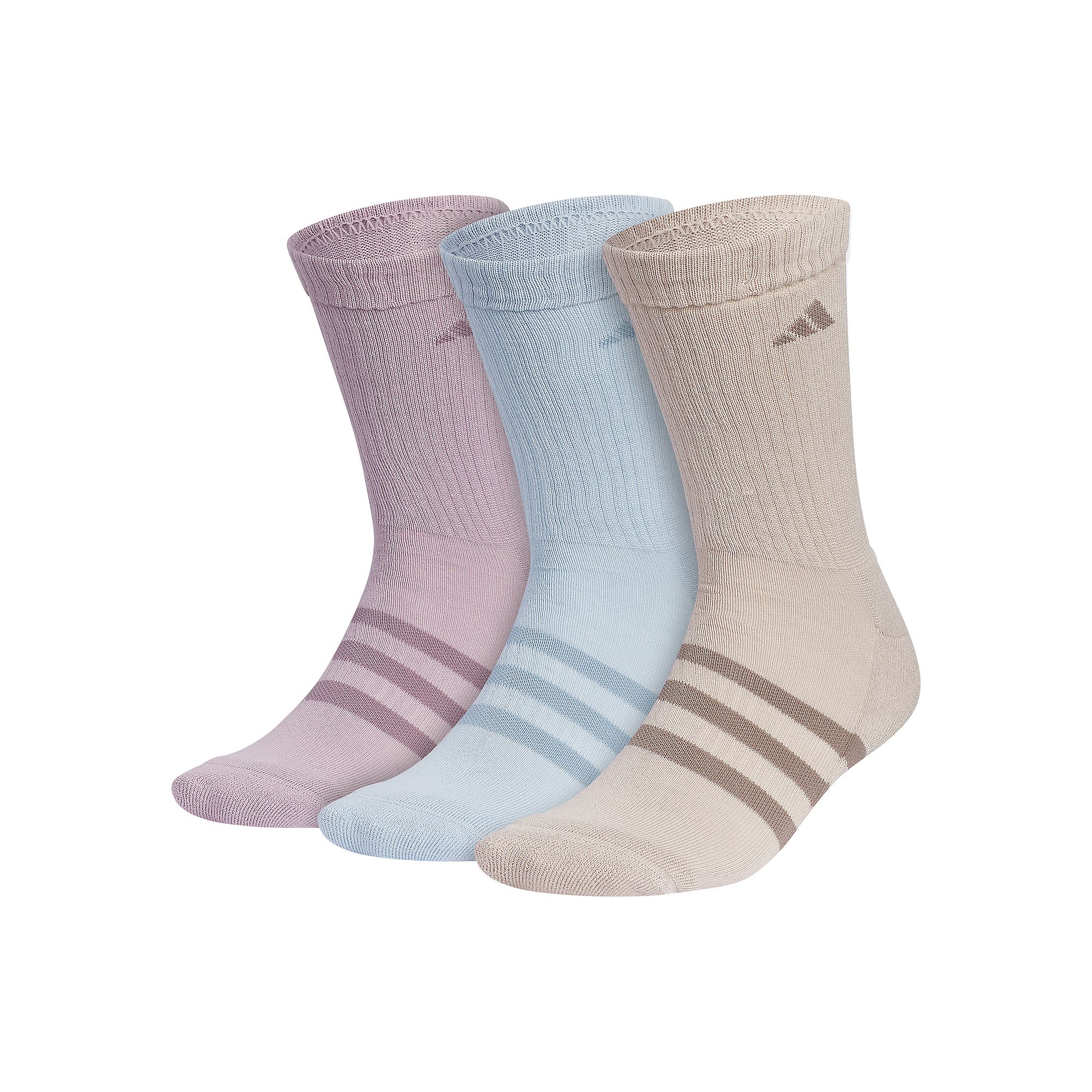 Unisex adidas Adaptive 3-Pack Monochrome Crew Socks, Womens, Size: 6-9, Me
