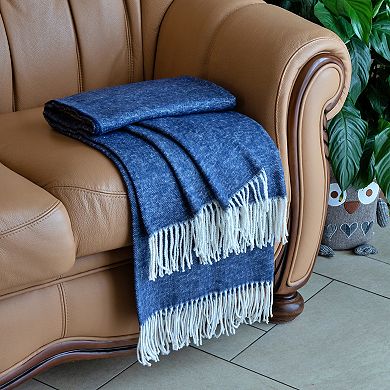 Discover Europe - Made in Italy La Limonaia Tessuti Contrast Fringe Throw