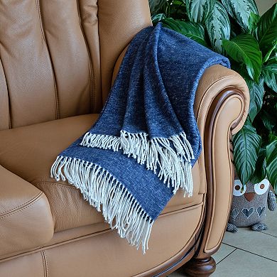 Discover Europe - Made in Italy La Limonaia Tessuti Contrast Fringe Throw