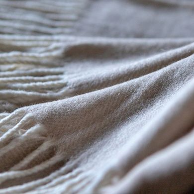 Discover Europe Herringbone with Fringe Brushed Cotton Throw