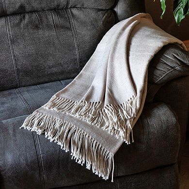 Discover Europe Herringbone with Fringe Brushed Cotton Throw