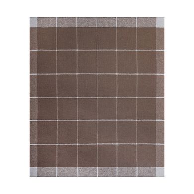 Discover Europe - Made in Italy La Limonaia Tessuti Brown Plaid Throw