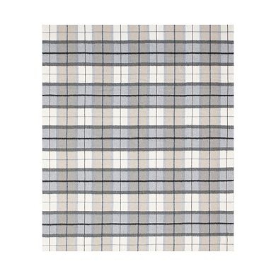 Discover Europe - Made in Italy La Limonaia Tessuti Neutral Plaid Throw