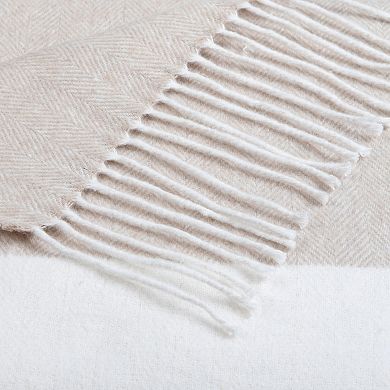 Discover Europe - Made in Italy La Limonaia Tessuti Neutral Buffalo Plaid Throw