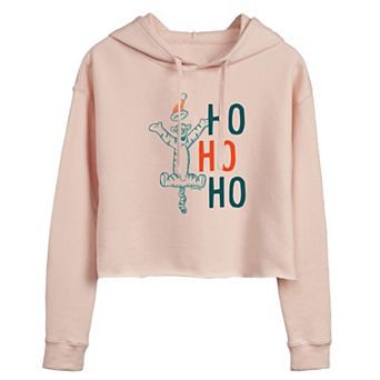 Disney's Winnie The Pooh Women's Ho Ho Ho Cropped Hoodie Tee